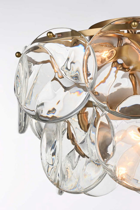 Elegant Lighting - 1010F16SG-01CR - Six Light Flush Mount - Charlotte - Satin Gold