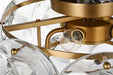 Elegant Lighting - 1010F16SG-01CR - Six Light Flush Mount - Charlotte - Satin Gold