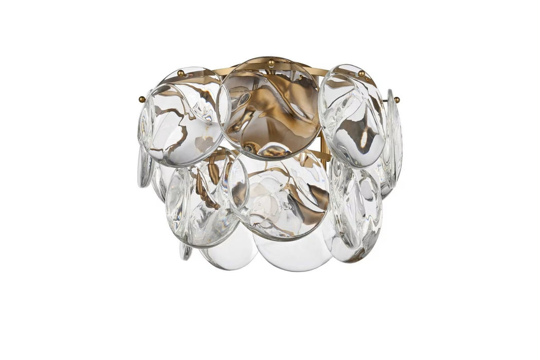 Elegant Lighting - 1010F16SG-01CR - Six Light Flush Mount - Charlotte - Satin Gold