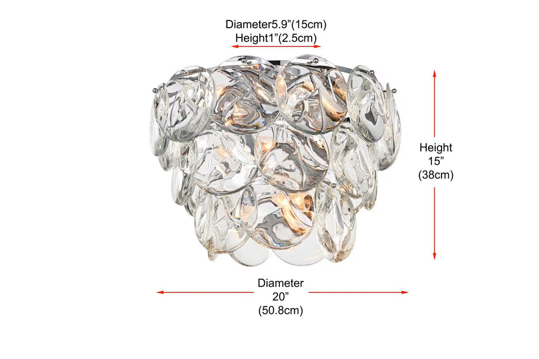 Elegant Lighting - 1010F20C-01CR - 12 Light Flush Mount - Charlotte - Chrome