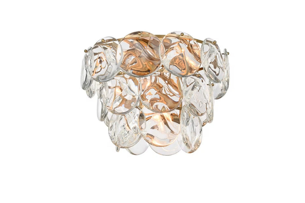 Elegant Lighting - 1010F20SG-01CR - 12 Light Flush Mount - Charlotte - Satin Gold