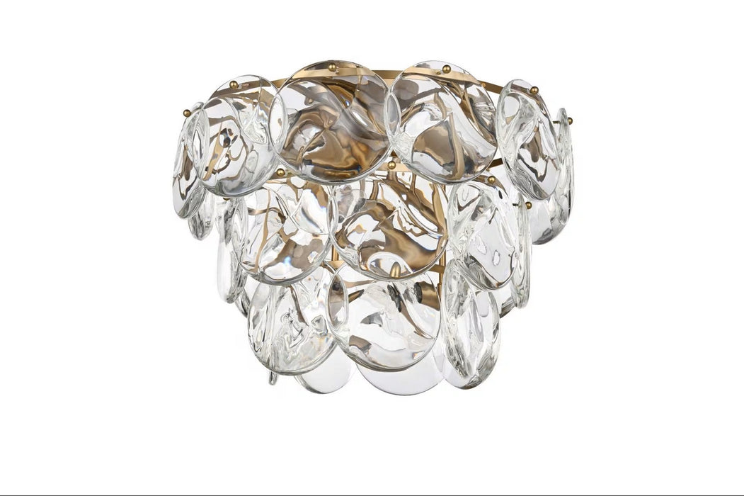 Elegant Lighting - 1010F20SG-01CR - 12 Light Flush Mount - Charlotte - Satin Gold