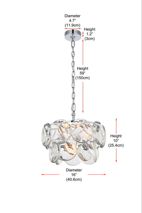 Elegant Lighting - 1010D16C-01CR - Six Light Chandelier - Charlotte - Chrome