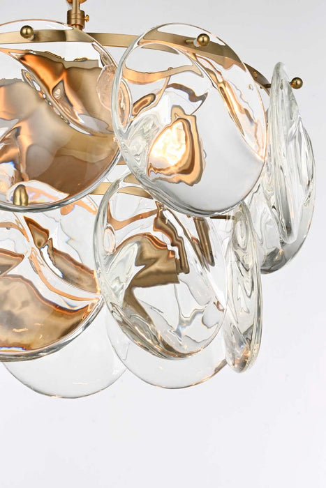 Elegant Lighting - 1010D16SG-01CR - Six Light Chandelier - Charlotte - Satin Gold