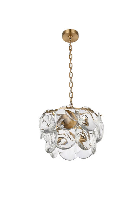 Elegant Lighting - 1010D16SG-01CR - Six Light Chandelier - Charlotte - Satin Gold