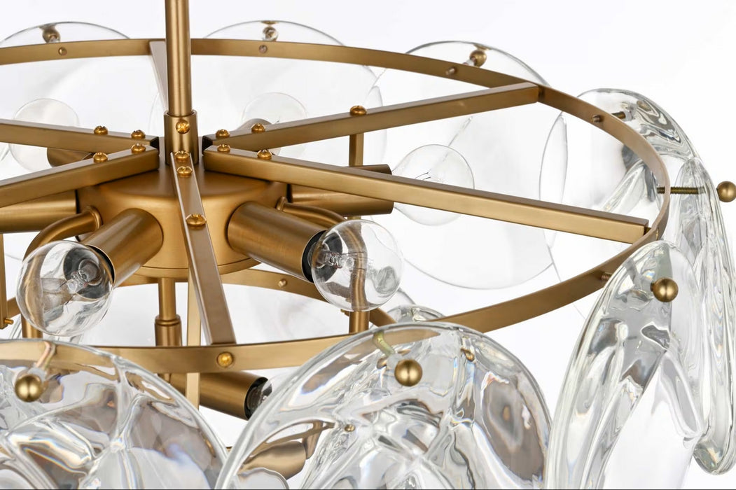 Elegant Lighting - 1010D20SG-01CR - Nine Light Chandelier - Charlotte - Satin Gold