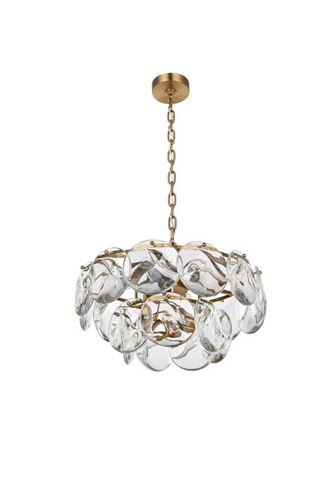 Elegant Lighting - 1010D20SG-01CR - Nine Light Chandelier - Charlotte - Satin Gold
