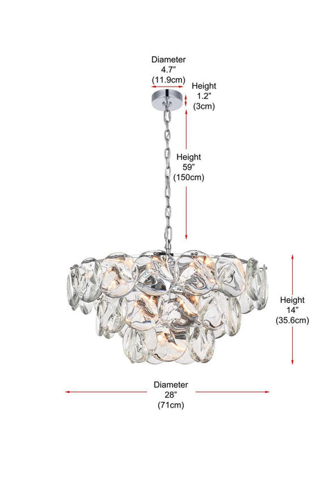 Elegant Lighting - 1010D28C-01CR - 14 Light Chandelier - Charlotte - Chrome