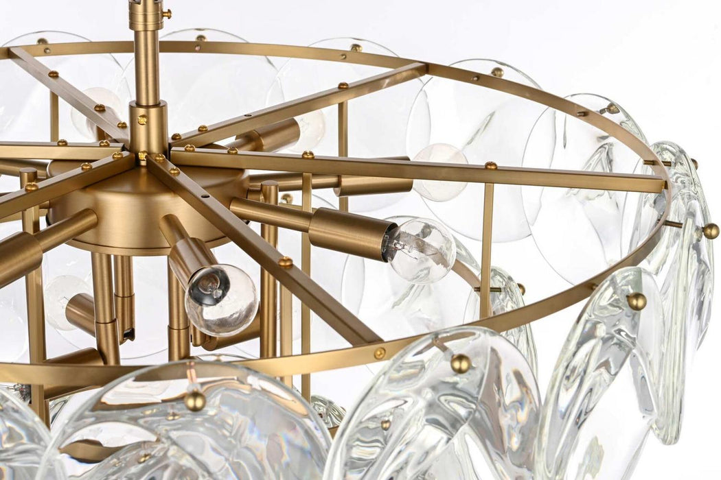Elegant Lighting - 1010D28SG-01CR - 14 Light Chandelier - Charlotte - Satin Gold