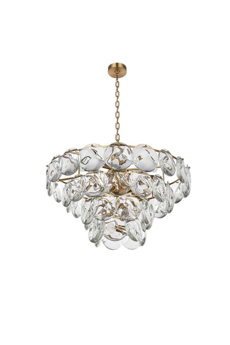 Elegant Lighting - 1010D32SG-01CR - 21 Light Chandelier - Charlotte - Satin Gold