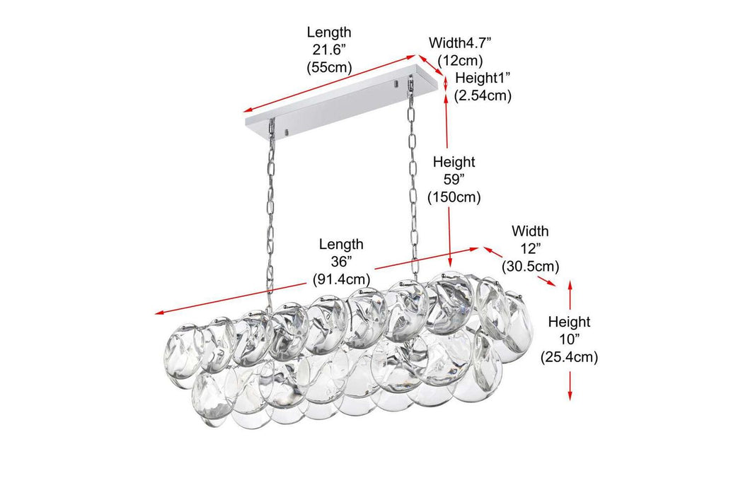Elegant Lighting - 1010D36C-01CR - 14 Light Chandelier - Charlotte - Chrome