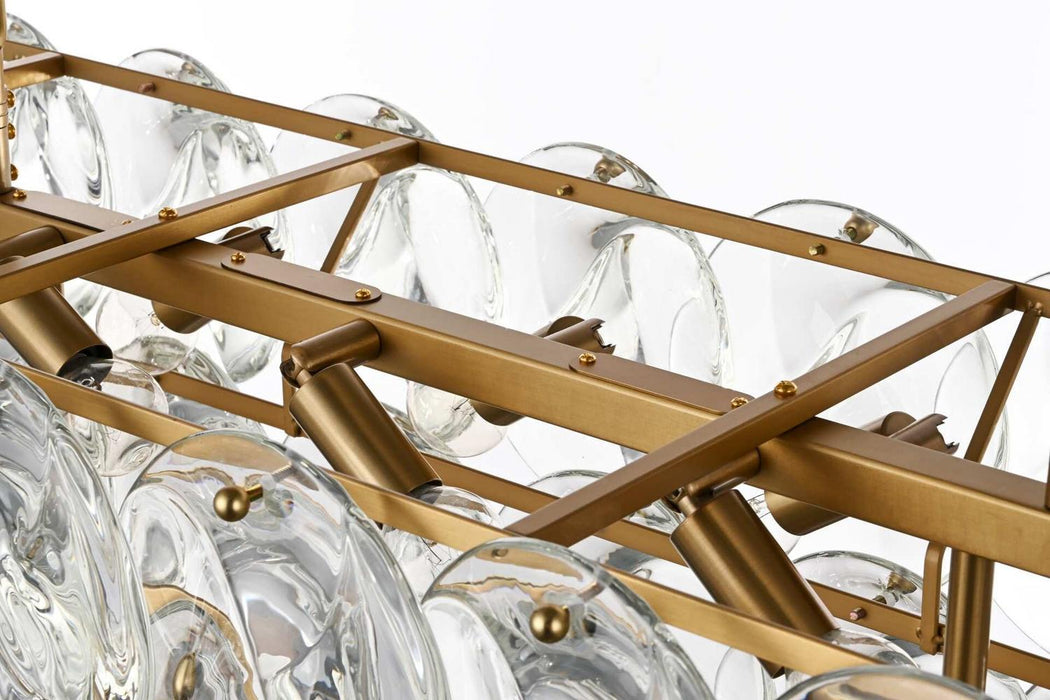 Elegant Lighting - 1010D36SG-01CR - 14 Light Chandelier - Charlotte - Satin Gold