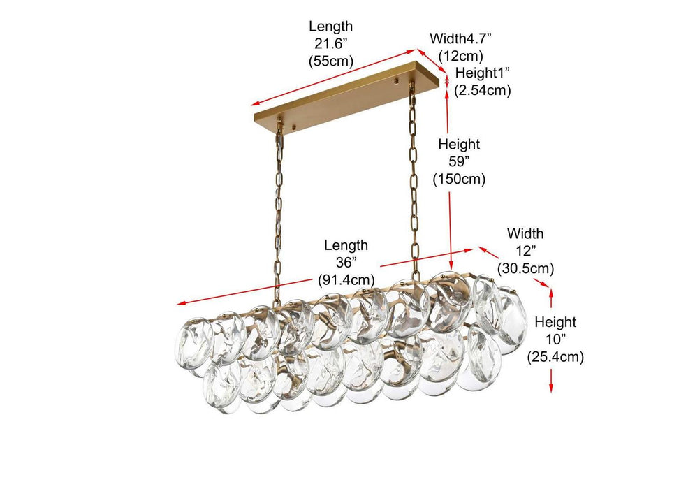 Elegant Lighting - 1010D36SG-01CR - 14 Light Chandelier - Charlotte - Satin Gold