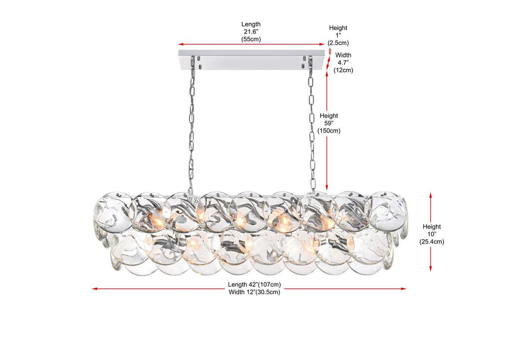 Elegant Lighting - 1010D42C-01CR - 17 Light Chandelier - Charlotte - Chrome