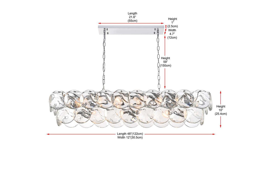 Elegant Lighting - 1010D48C-01CR - 20 Light Chandelier - Charlotte - Chrome