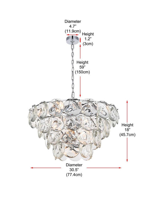Elegant Lighting - 1010G30C-01CR - 21 Light Chandelier - Charlotte - Chrome