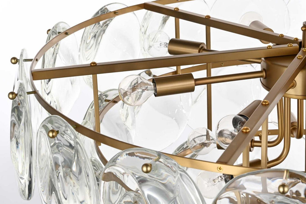 Elegant Lighting - 1010G30SG-01CR - 21 Light Chandelier - Charlotte - Satin Gold
