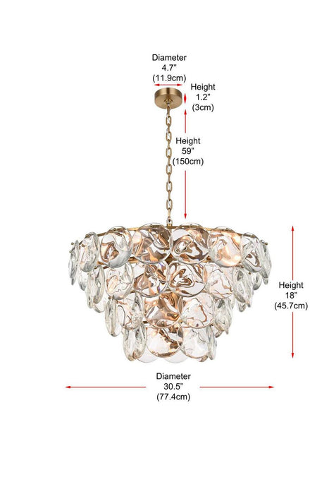 Elegant Lighting - 1010G30SG-01CR - 21 Light Chandelier - Charlotte - Satin Gold