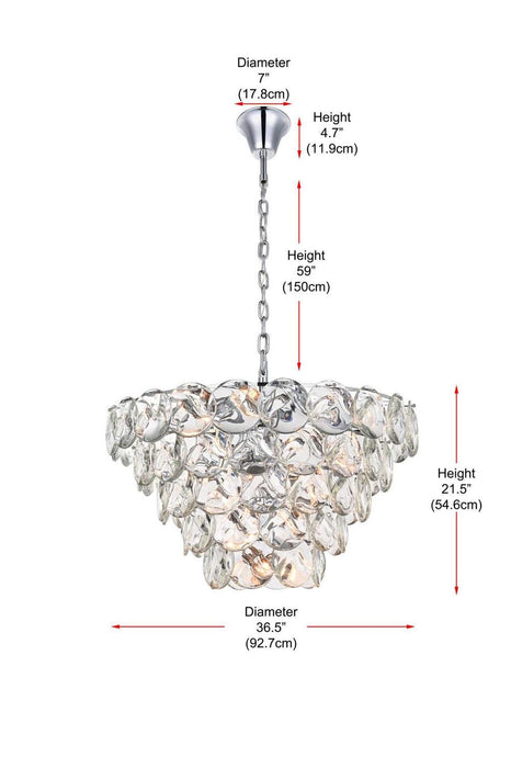 Elegant Lighting - 1010G36C-01CR - 29 Light Chandelier - Charlotte - Chrome
