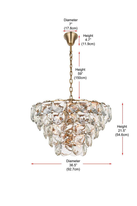 Elegant Lighting - 1010G36SG-01CR - 29 Light Chandelier - Charlotte - Satin Gold