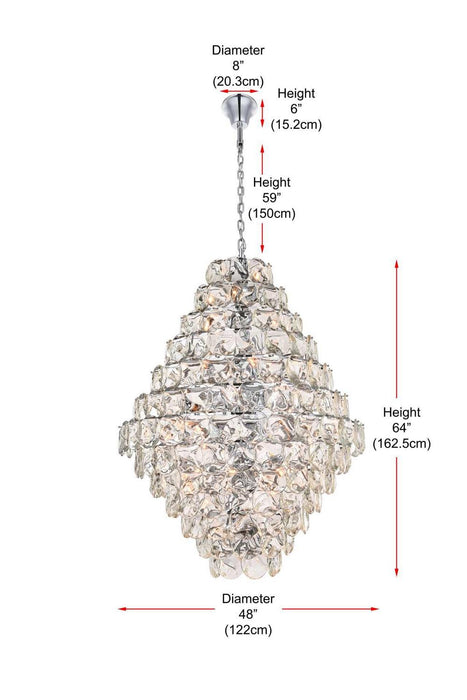 Elegant Lighting - 1010G48C-01CR - 90 Light Chandelier - Charlotte - Chrome
