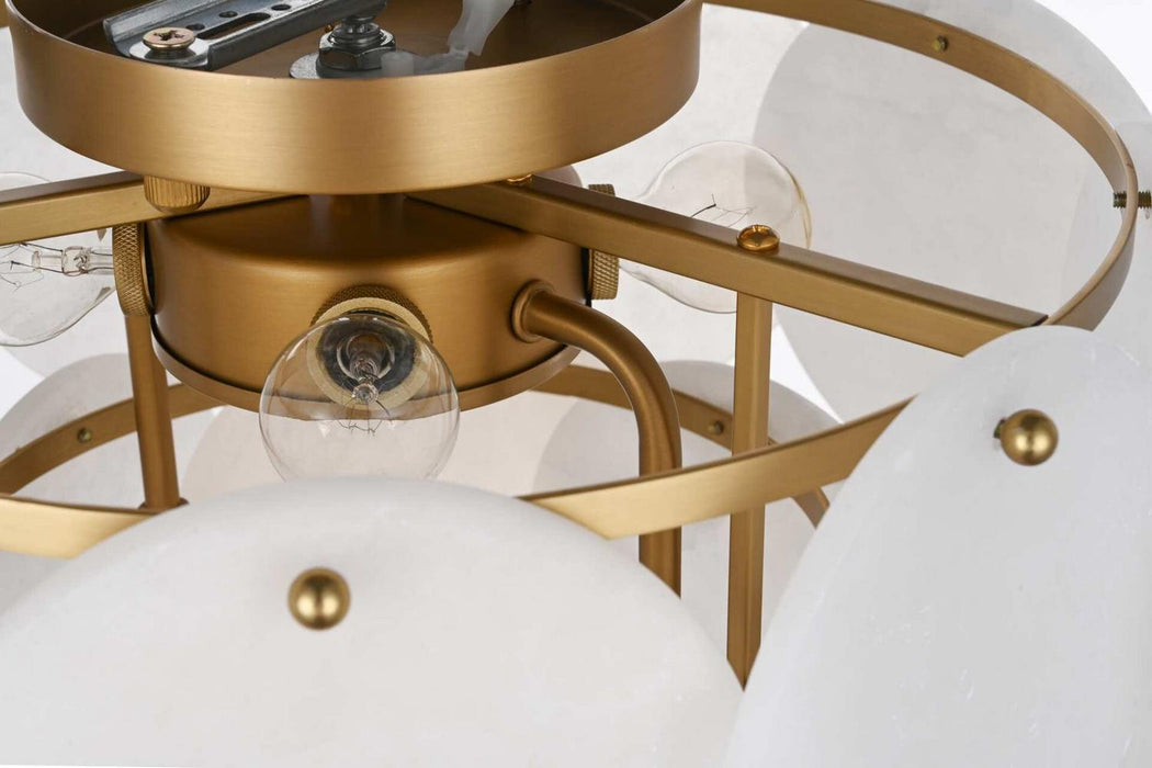 Elegant Lighting - 1010F16SG-11ST - Six Light Flush Mount - Charlotte - Satin Gold