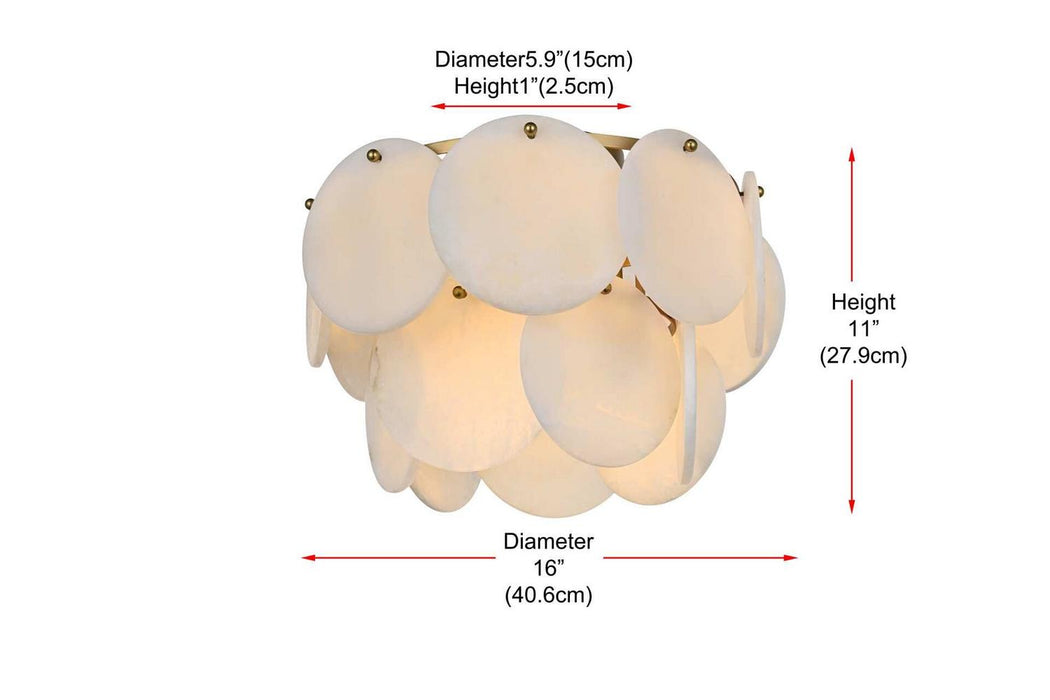 Elegant Lighting - 1010F16SG-11ST - Six Light Flush Mount - Charlotte - Satin Gold
