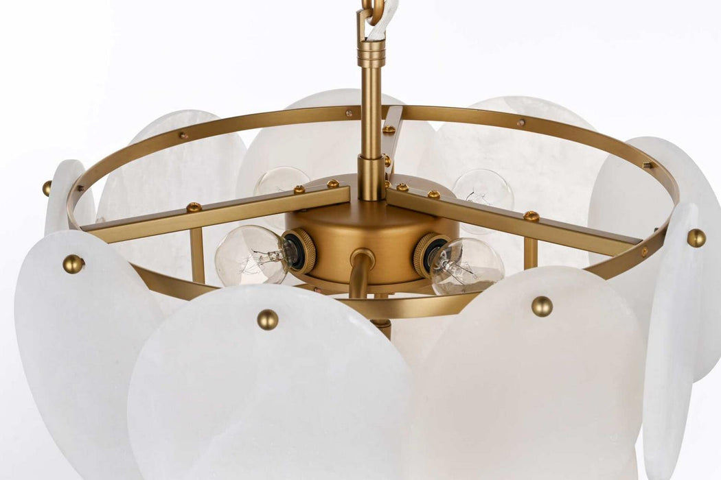 Elegant Lighting - 1010D16SG-11ST - Six Light Chandelier - Charlotte - Satin Gold