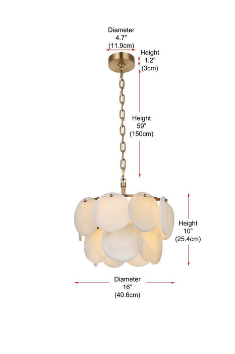 Elegant Lighting - 1010D16SG-11ST - Six Light Chandelier - Charlotte - Satin Gold