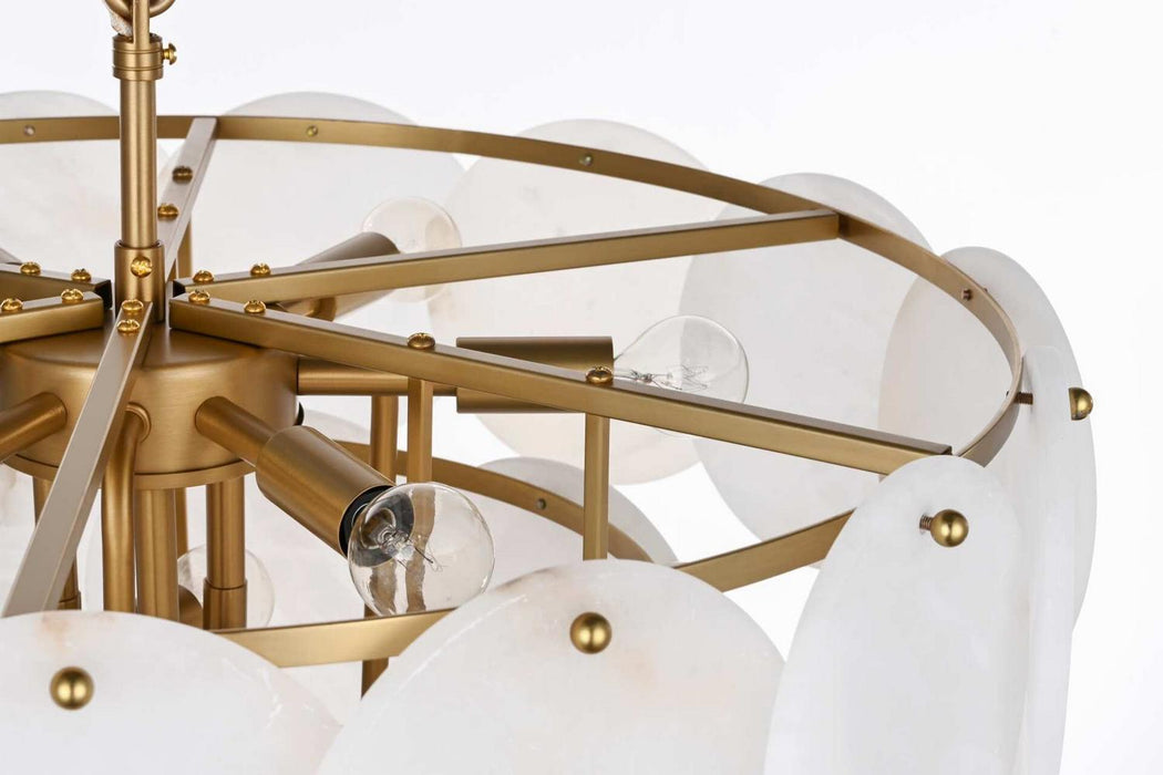 Elegant Lighting - 1010D24SG-11ST - 12 Light Chandelier - Charlotte - Satin Gold