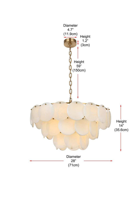 Elegant Lighting - 1010D28SG-11ST - 14 Light Chandelier - Charlotte - Satin Gold