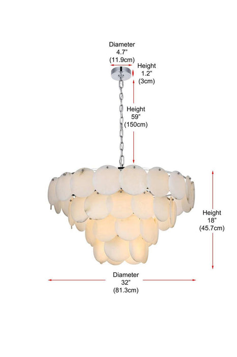 Elegant Lighting - 1010D32C-11ST - 21 Light Chandelier - Charlotte - Chrome