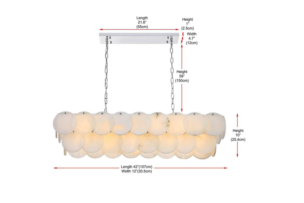 Elegant Lighting - 1010D42C-11ST - 17 Light Chandelier - Charlotte - Chrome