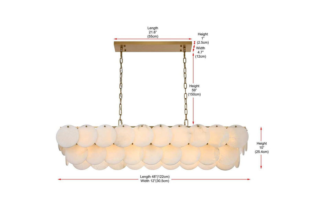 Elegant Lighting - 1010D48SG-11ST - 20 Light Chandelier - Charlotte - Satin Gold
