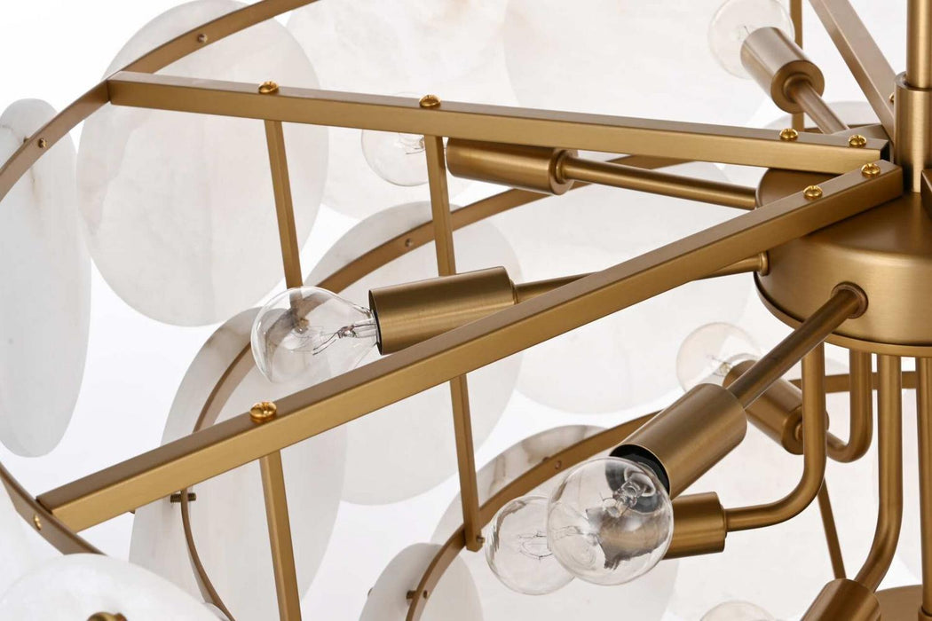 Elegant Lighting - 1010G30SG-11ST - 21 Light Chandelier - Charlotte - Satin Gold