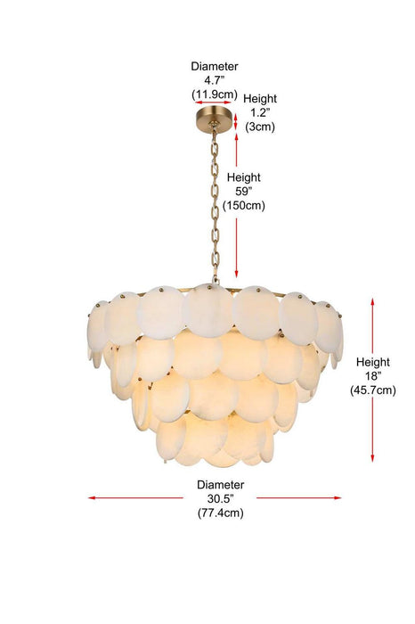 Elegant Lighting - 1010G30SG-11ST - 21 Light Chandelier - Charlotte - Satin Gold