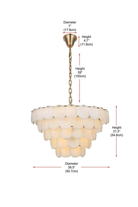 Elegant Lighting - 1010G36SG-11ST - 29 Light Chandelier - Charlotte - Satin Gold