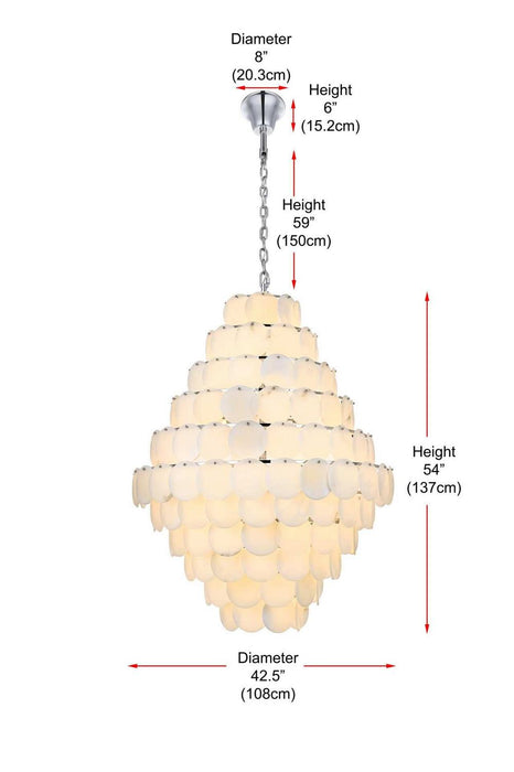 Elegant Lighting - 1010G42C-11ST - 66 Light Chandelier - Charlotte - Chrome