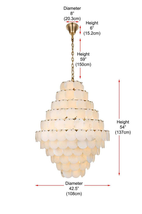 Elegant Lighting - 1010G42SG-11ST - 66 Light Chandelier - Charlotte - Satin Gold