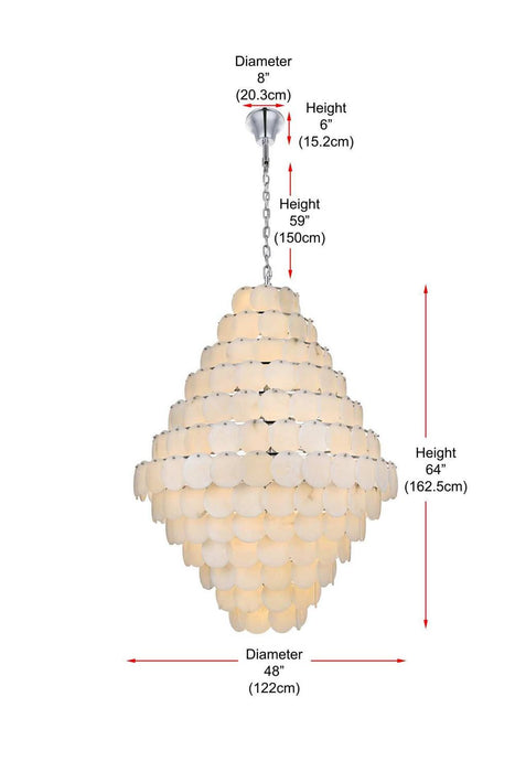 Elegant Lighting - 1010G48C-11ST - 90 Light Chandelier - Charlotte - Chrome