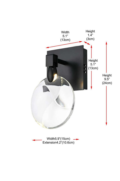 Elegant Lighting - 1012W6BK-01CR - LED Wall Sconce - Avery - Black