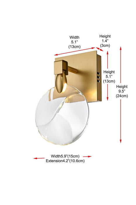 Elegant Lighting - 1012W6SG-01CR - LED Wall Sconce - Avery - Satin Gold