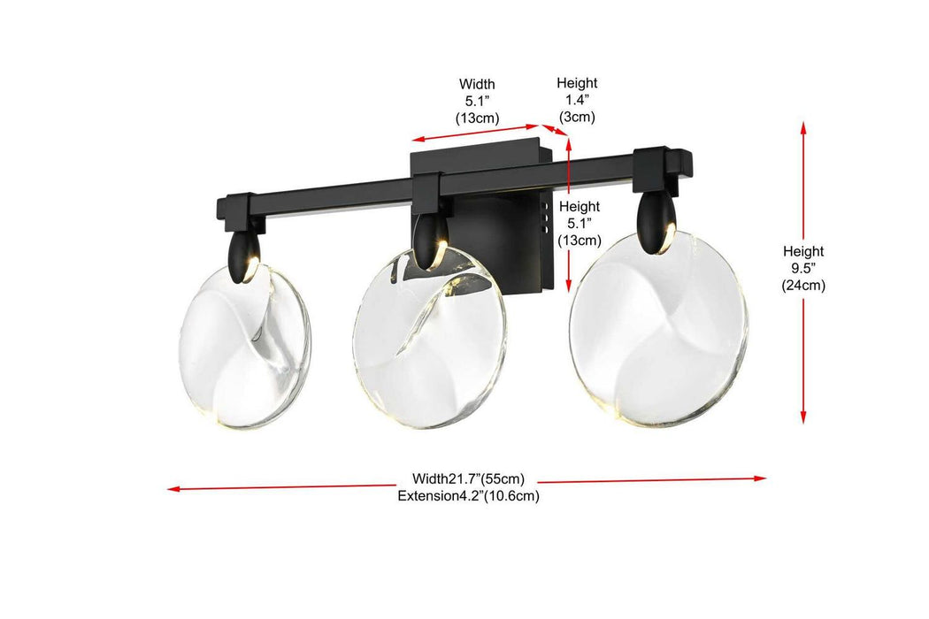 Elegant Lighting - 1012W22BK-01CR - LED Wall Sconce - Avery - Black