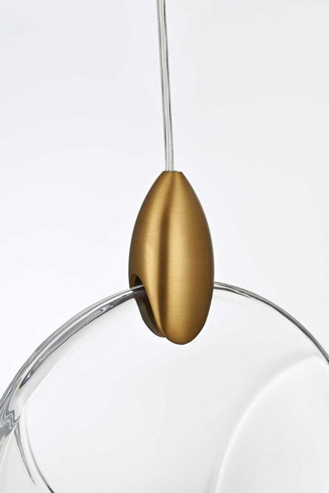 Elegant Lighting - 1012D6SG-01CR - LED Pendant - Avery - Satin Gold