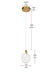 Elegant Lighting - 1012D6SG-01CR - LED Pendant - Avery - Satin Gold