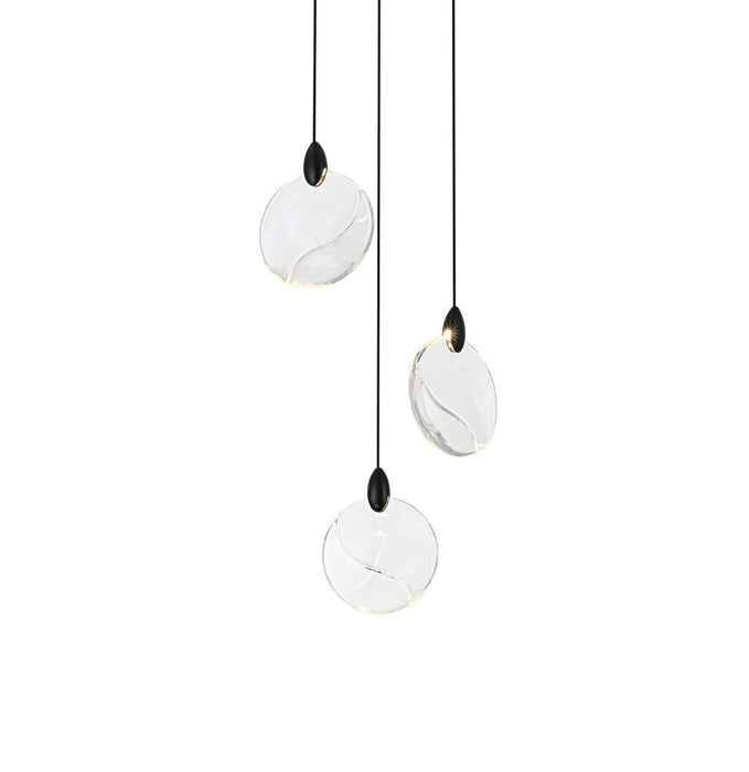 Elegant Lighting - 1012D12BK-01CR - LED Pendant - Avery - Black
