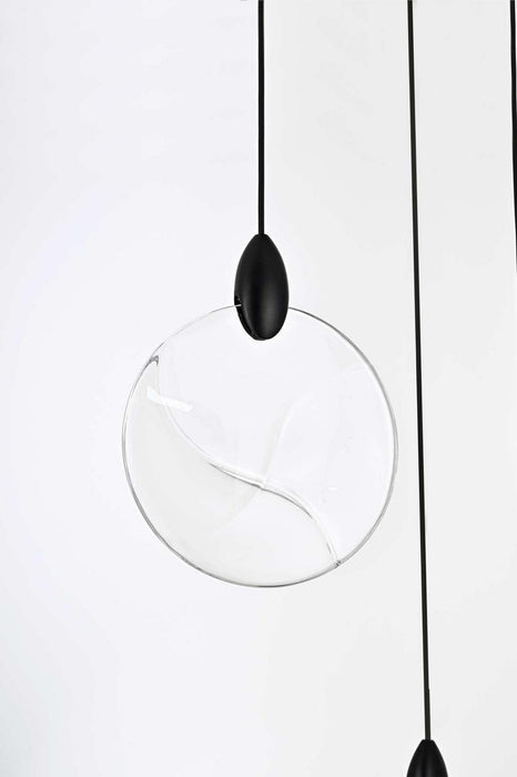 Elegant Lighting - 1012D12BK-01CR - LED Pendant - Avery - Black