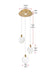Elegant Lighting - 1012D12SG-01CR - LED Pendant - Avery - Satin Gold
