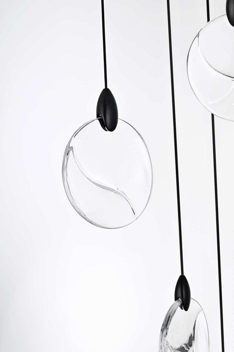 Elegant Lighting - 1012D16BK-01CR - LED Pendant - Avery - Black