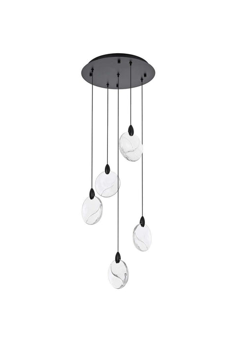 Elegant Lighting - 1012D16BK-01CR - LED Pendant - Avery - Black